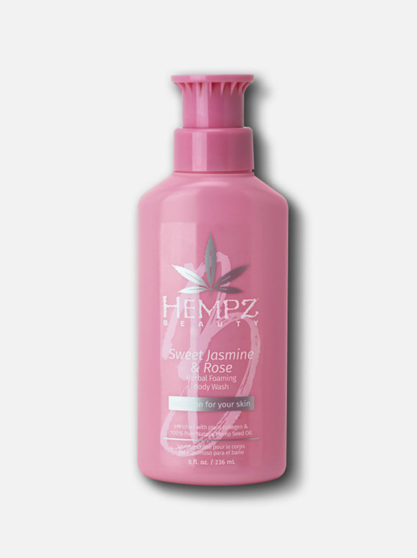 Hempz Sweet Jasmine &amp; Rose Collagen Infused Herbal Foaming Body Wash 236ml