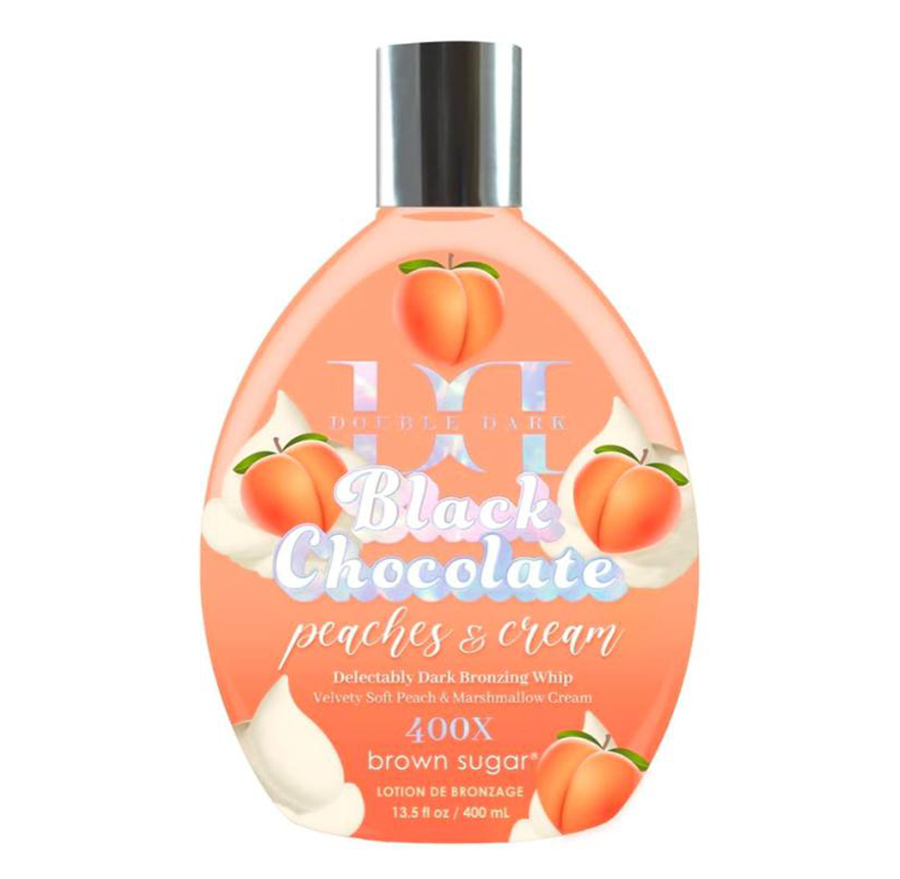 Brown Sugar Double Dark Black Chocolate Peaches &amp; Cream 400X Bronzer 400ml